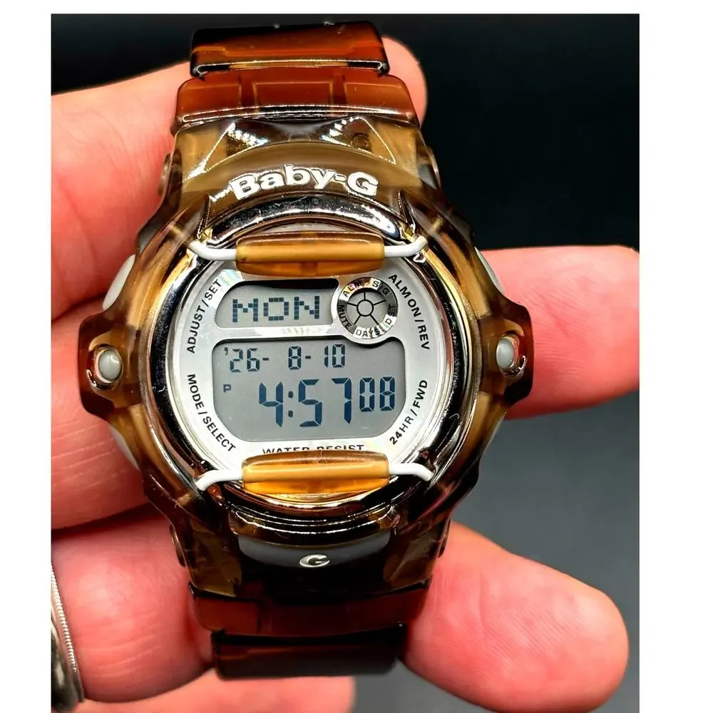 Casio Baby-G BG-169R Brown Translucent Digital Data Bank 200M Women’s Watch